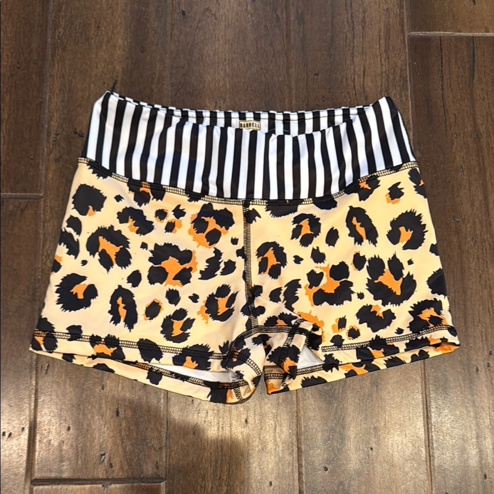 The Barbell Cartel Leopard and Striped Print Women's Shorts